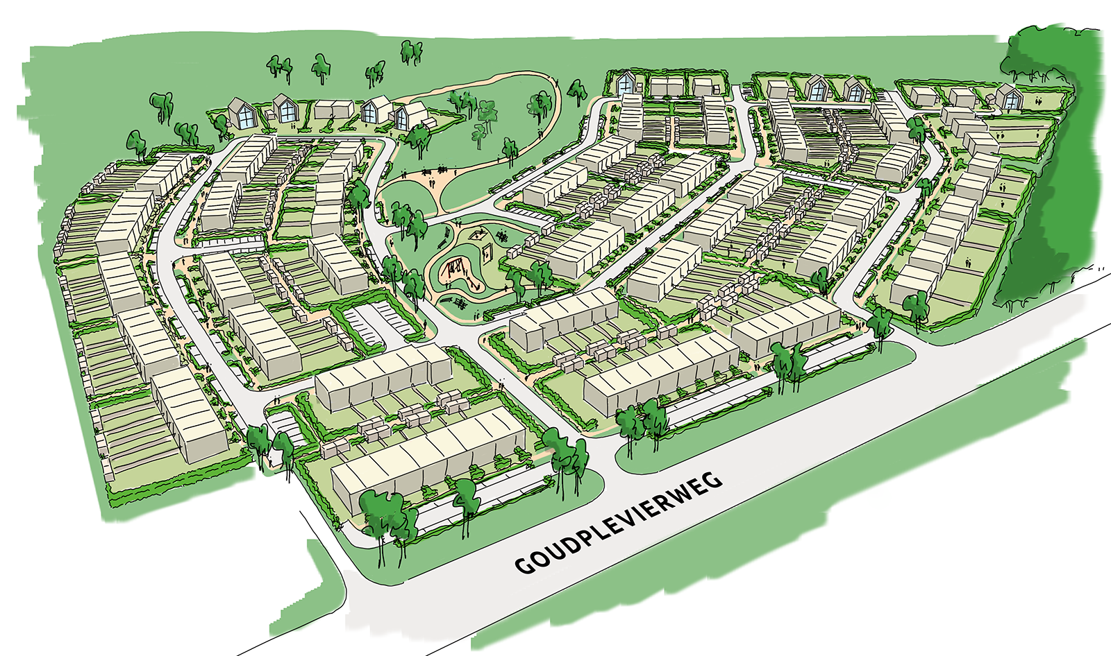 De Groene Eem wijk overview impressie nov 2021